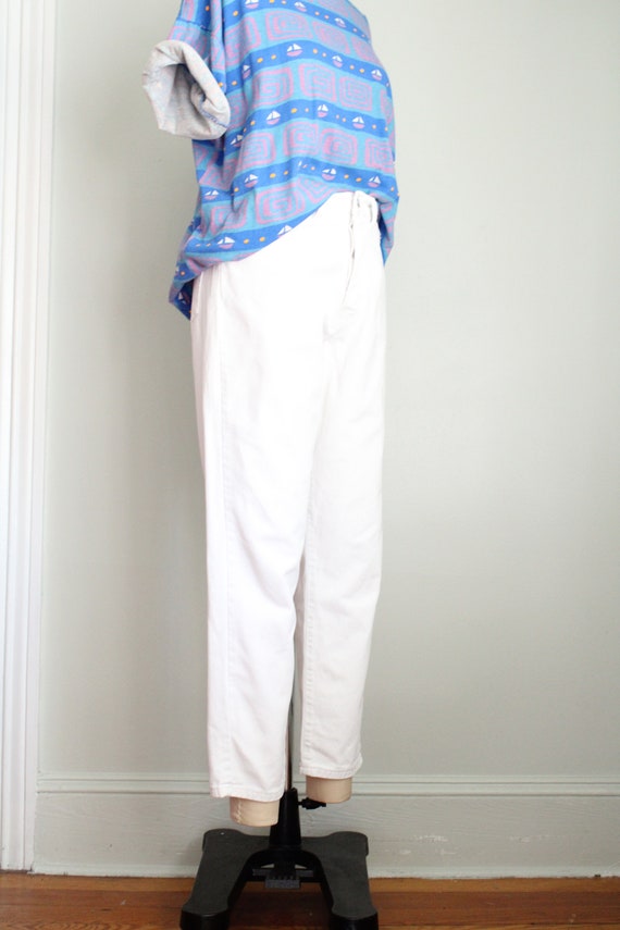Vintage 1990's White Relaxed Gap Jeans. High Rise… - image 3