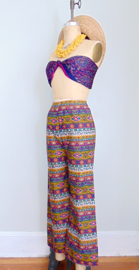 Vintage 1970's Tribal Stripe Trouser / Ann Taylor… - image 9