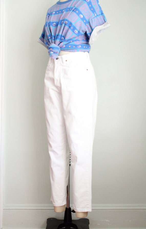 Vintage 1990's White Relaxed Gap Jeans. High Rise… - image 9