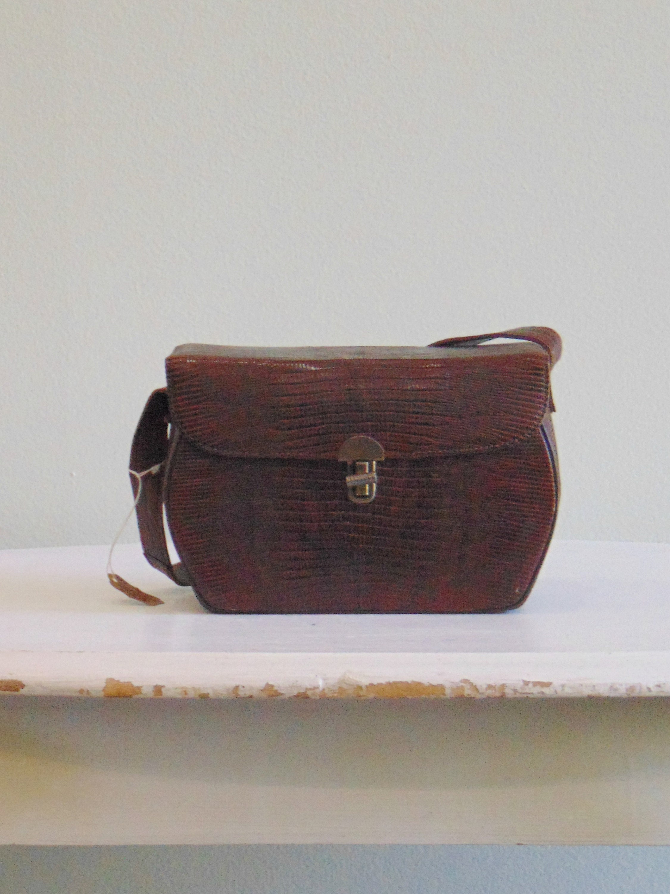 Vintage Faux Leather Rectangular Box Bag / Vegan Leather / Etsy