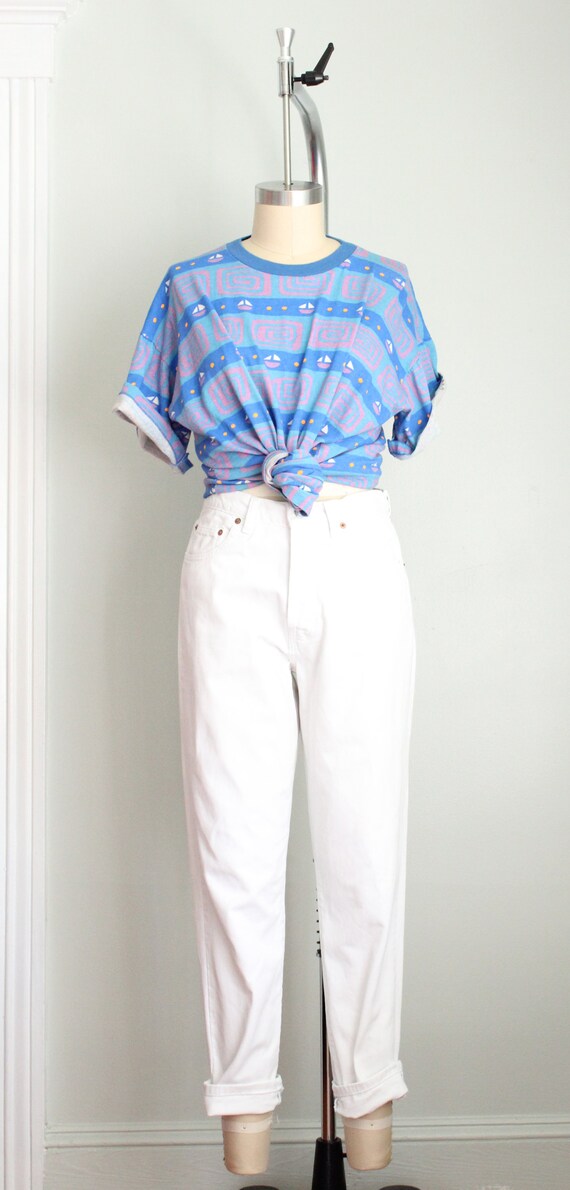 Vintage 1990's White Relaxed Gap Jeans. High Rise… - image 6