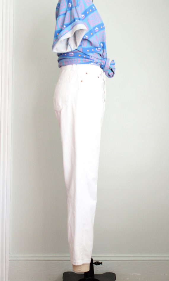 Vintage 1990's White Relaxed Gap Jeans. High Rise… - image 2