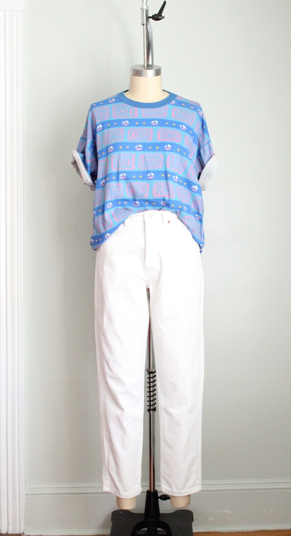 Vintage 1990's White Relaxed Gap Jeans. High Rise… - image 4