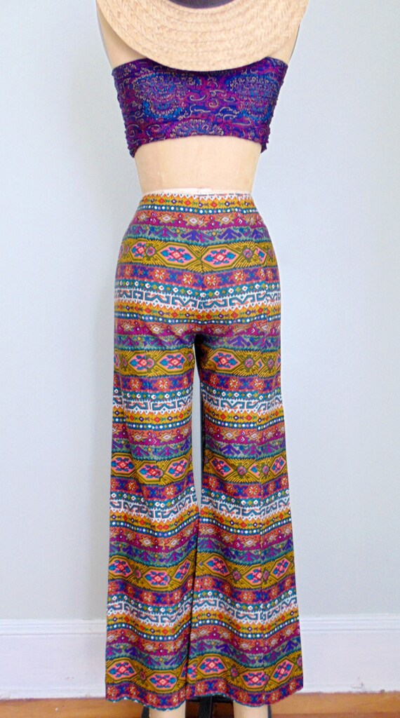 Vintage 1970's Tribal Stripe Trouser / Ann Taylor… - image 7