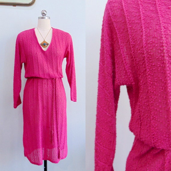 strapless open back dress Pink Thick Ribbed Knit Maternity Maxi Sweater Dress main image 0