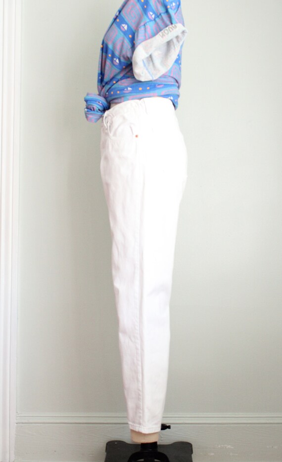 Vintage 1990's White Relaxed Gap Jeans. High Rise… - image 10