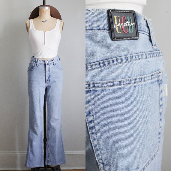 Vintage 1990's Light Wash Boot Cut Jeans. United C