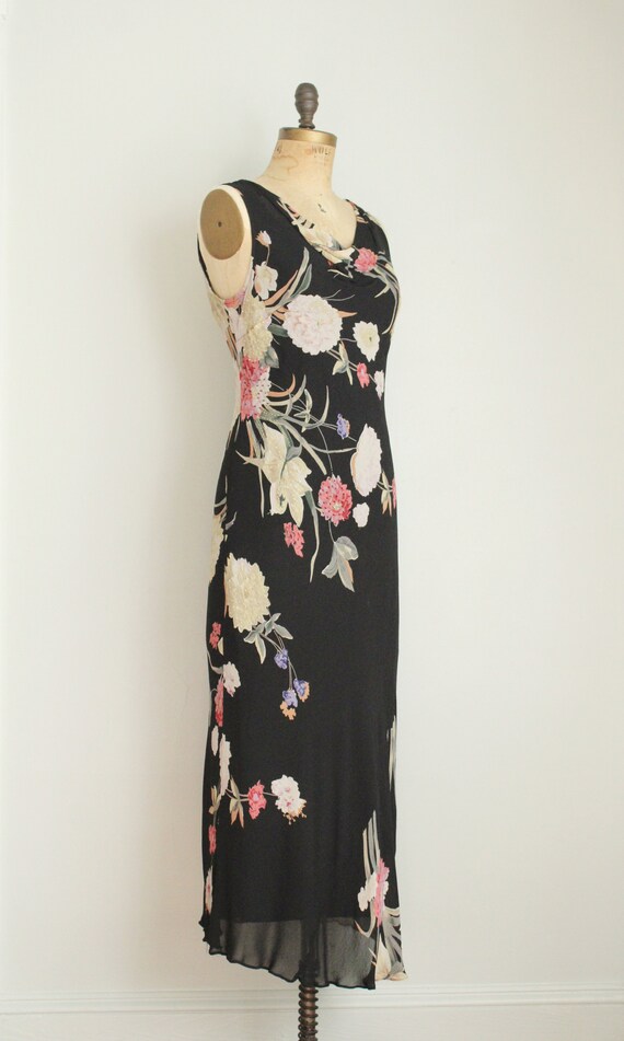 Retro Y2K does 1930's Bias Cut Gown. Floral Print… - image 3
