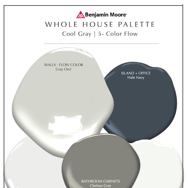 Benjamin Moore Gray Paint Palette: Color Samples, 18x12" Boards