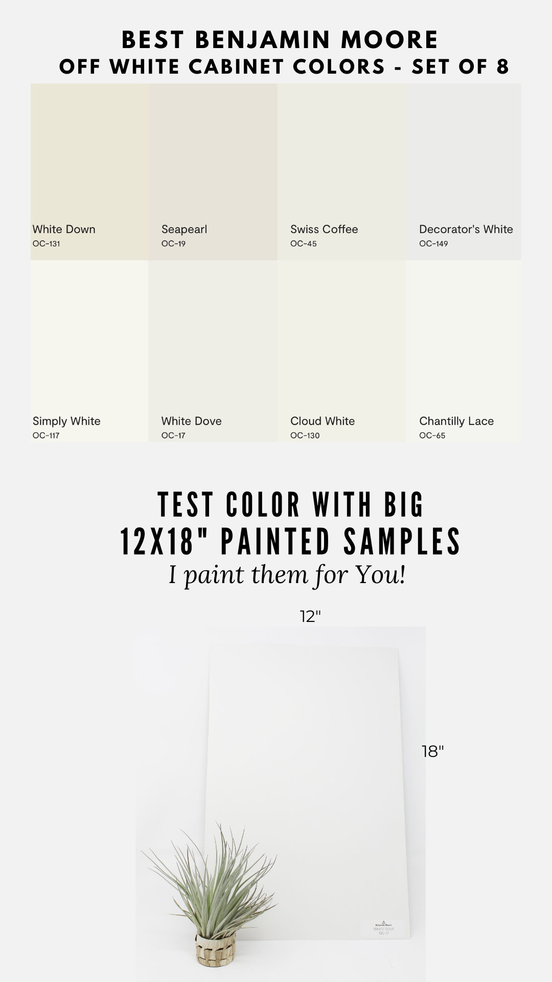 Best White Colors Benjamin Moore Designer Favorite Large Paint Samples Etsy