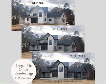 Exterior Paint Color Visualizer: Home Facade Rendering (Digital Download)