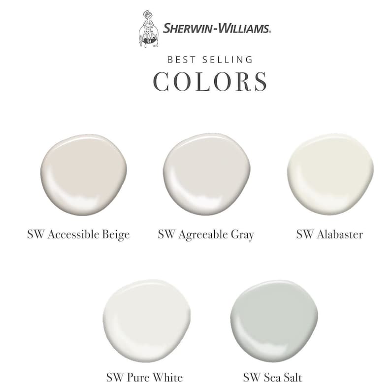 Best Selling Sherwin Williams Neutral Paint Colors White Paint Colors