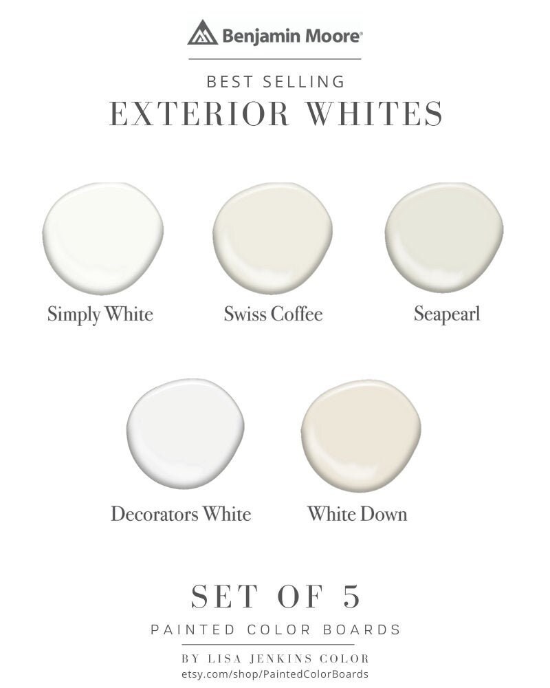 Best Selling Exterior Whites Benjamin Moore Color Board Etsy