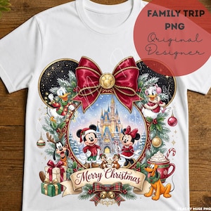 Christmas Mickey Png, Xmas Friends Png, Happy New Year Mouse and Friends Png, Merry Christmas  Family Trip Png, Christmas Digital Download
