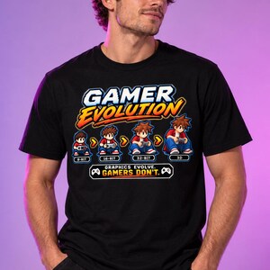 Gamer Evolution T-Shirt, Retro Gaming Shirt, Funny Gamer Tee
