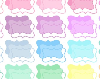 Pastel Digital Clipart Frames-Text Boxes-Baby-Borders-Invitations-Digital Frames-Scrapbook-Instant Download Clip Art-Commercial Use