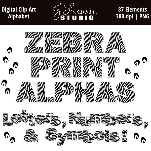 Zebra Print Letters - Etsy