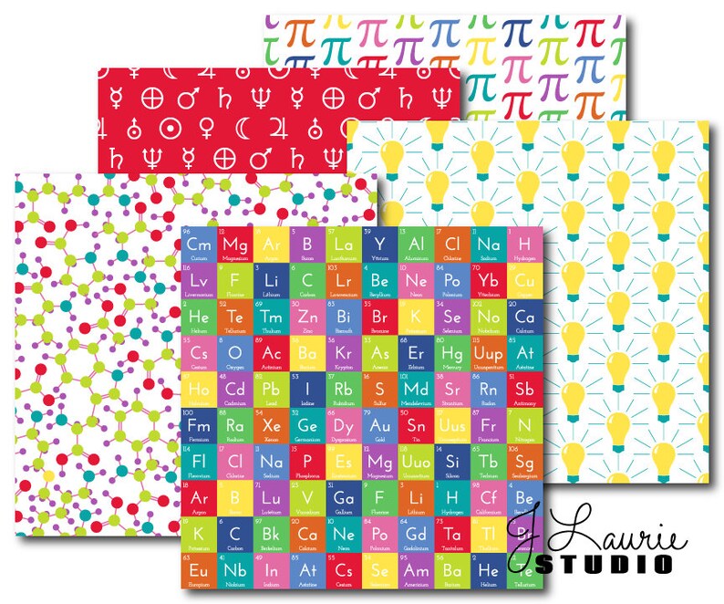 Digital Scrapbook PapersScience FunScientificScience Etsy