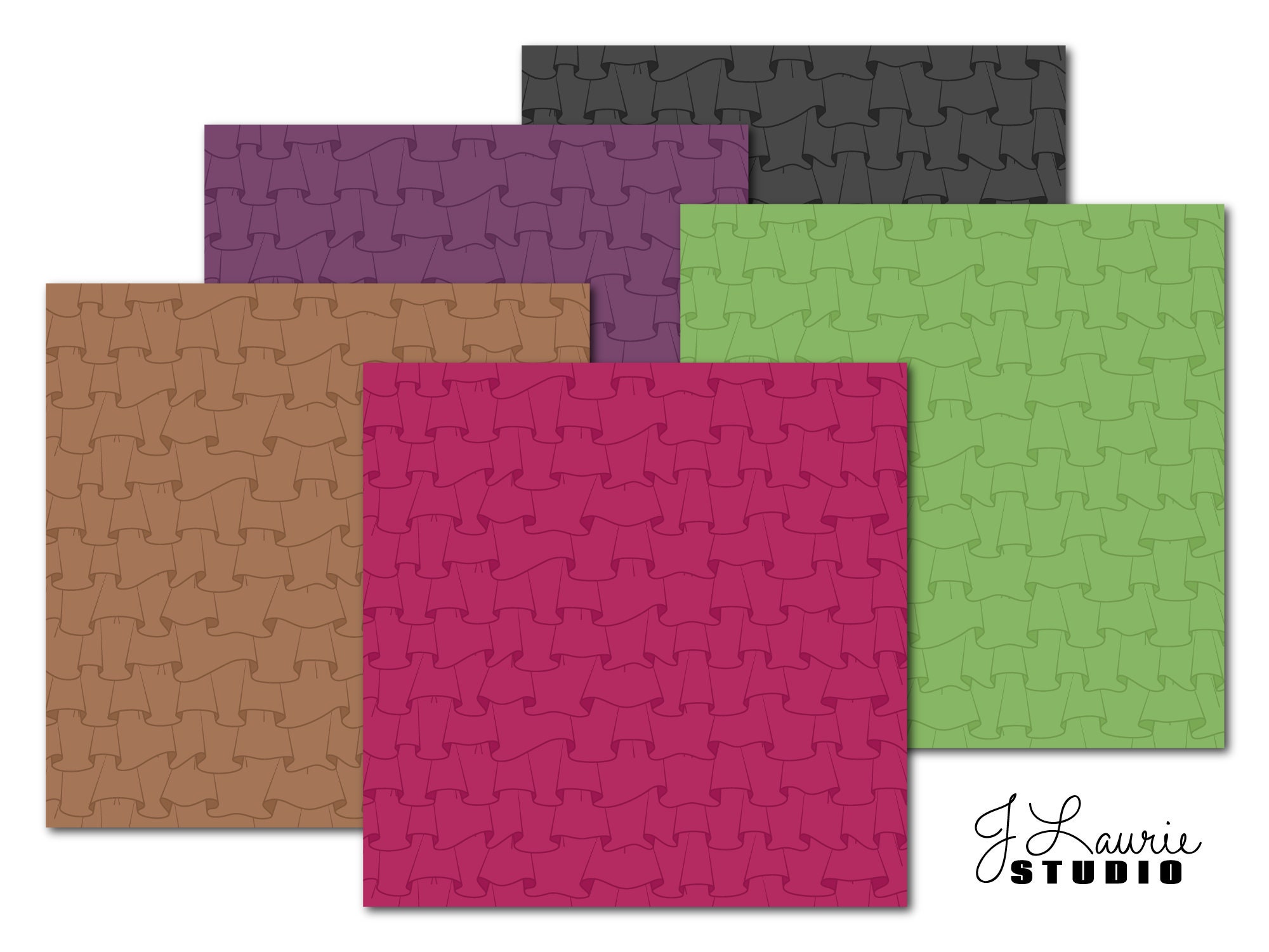 Ruffles-fall Colors-digital Scrapbook Papers-commercial Use-textured ...