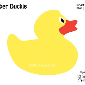 Yellow Rubber Duckie Digital Clipart-Bath-Baby-Toy-Graphics-Image-Digital Scrapbook Element-PNG-Instant Download Clip Art-Commercial Use