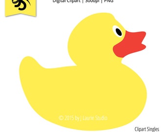 Digital Clipart-Clipart Singles-Rubber Duckie-Yellow Duck-Baby-Toy-Graphics-Image-Digital Scrapbook Element-PNG-Instant Download Clip Art