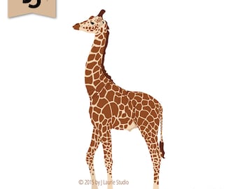 Digital Clipart-Clipart Singles-Giraffe-Zoo Animals-Giraffe Clipart-Image-Digital Scrapbook Element-PNG-Instant Download Clip Art