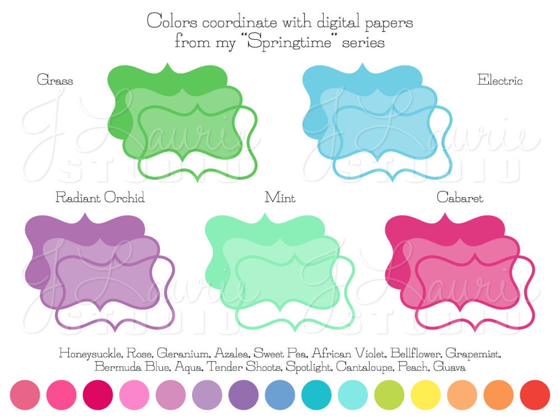 Frames-springtime-digital Clipart Frames-commercial Use-text Boxes ...