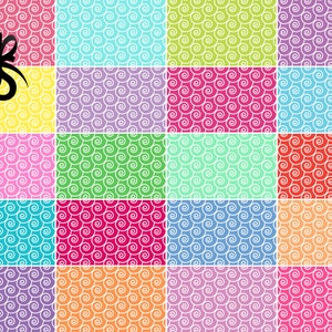 Swirls-springtime-digital Scrapbook Papers-commercial Use-geometric ...