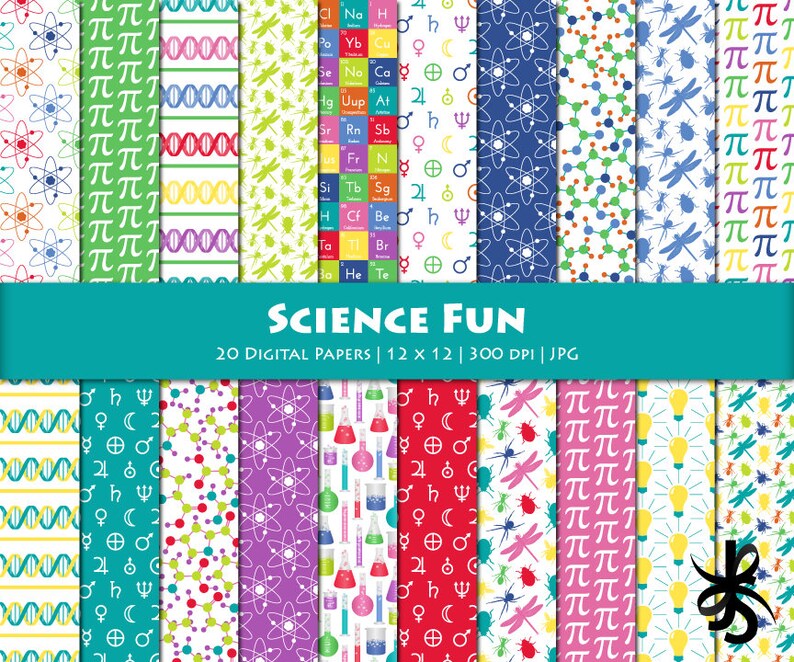 Digital Scrapbook PapersScience FunScientificScience Etsy