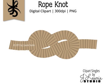 Digital Clipart-Clipart Singles-Rope Knot-Nautical-Scouts-Camping-Image-Digital Scrapbook Element-PNG-Instant Download Clip Art