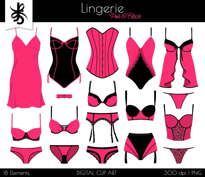 Lingerie Digital Clipart-boudoir-pink and Black-bachelorette-valentines-hot Pink-lingerie-corset-bustier-bra-instant Download Clip Art - Etsy Lingerie Digital Clipart-boudoir-pink and Black-bachelorette-valentines-hot Pink-lingerie-corset-bustier-bra-instant Download Clip Art - Etsy