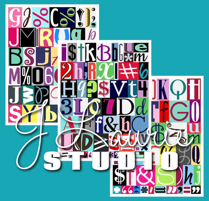 digital collage sheet printable magazine cutout etsy