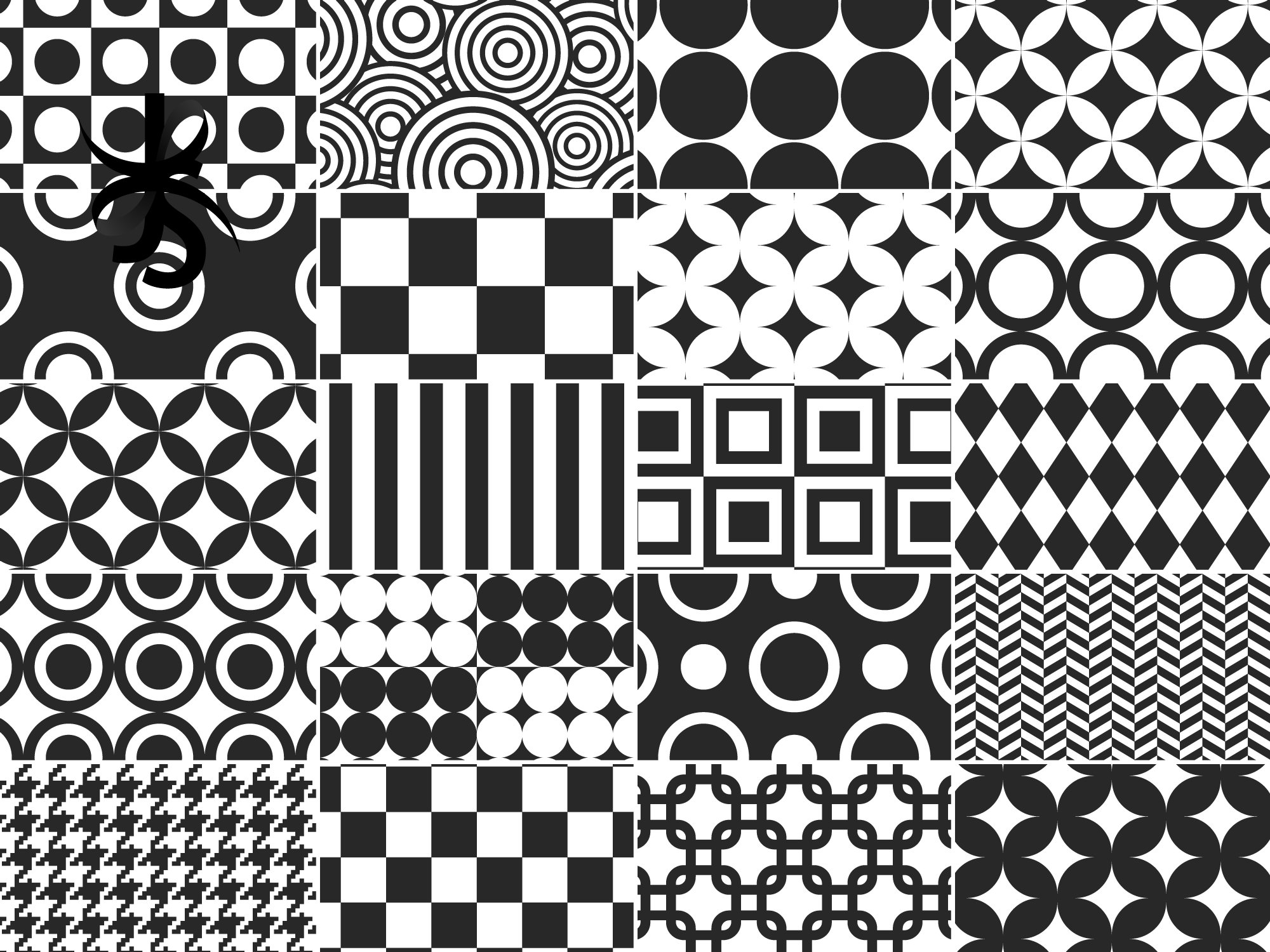 Mod Patterns-charcoal Gray-digital Scrapbook Papers-commercial - Etsy