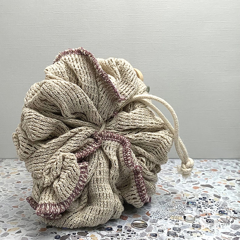 Eco Friendly Shower Pouf Washable Natural & Plastic Free Etsy