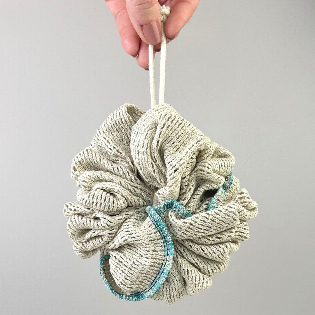 Eco Friendly Shower Pouf Washable Natural & Plastic Free Etsy