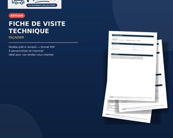 Interaktives PDF-Formular für technische Besuche von Fassadenbauunternehmen, ausfüllbares Formular für Baustellentermine, Dokument für Handwerker