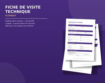 Interaktives PDF-Formular für den technischen Besuch eines Klempners, ausfüllbares Formular für einen Baustellentermin, Dokument für Handwerker