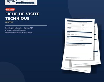Interaktives PDF-Formular für technische Malerbesuche, ausfüllbares Formular für Baustellentermine, Handwerkerdokument