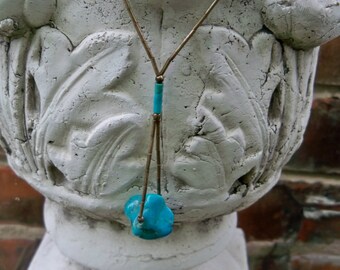 Silver and turquoise stone necklace