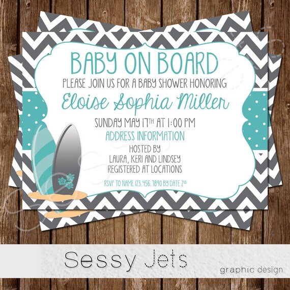 baby on board baby shower invitations