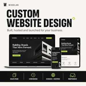 Custom Website Design for Small Business | Multi-Page Website | Domain & Hosting Included | Responsive SEO-Ready Site