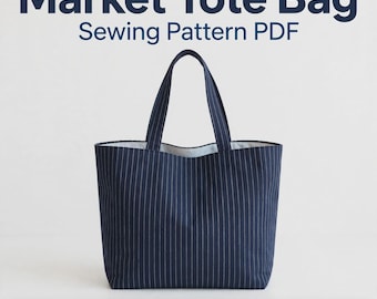 Nähanleitung für eine Tragetasche (PDF) | Anfängerfreundliches Schnittmuster für eine gefütterte Tragetasche | 9 Größen (XXS–XXXXL) | Sofort-Download: DIY-Schultertasche