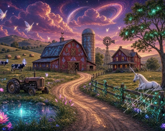 Homestead Fantasy | Mystical Farm Fine Art Giclée Print