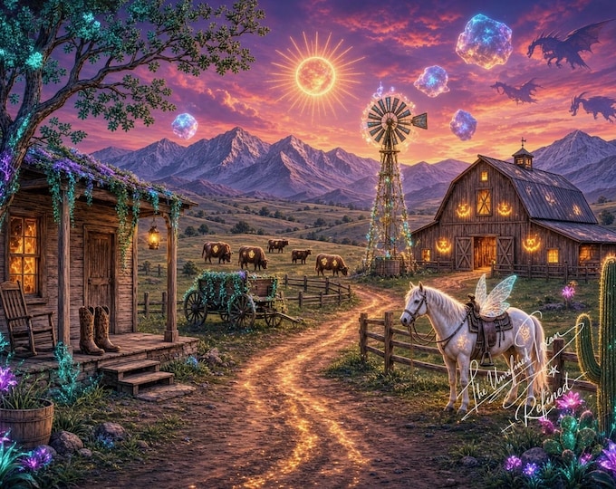 Homestead Fantasy | Fairytale Sunset Fine Art Giclée Print