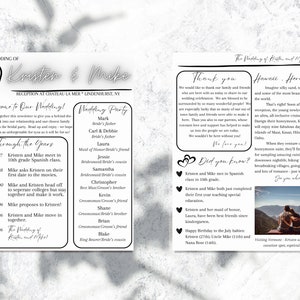 Wedding Newsletter Template, Editable Marriage Newspaper, Printable ...