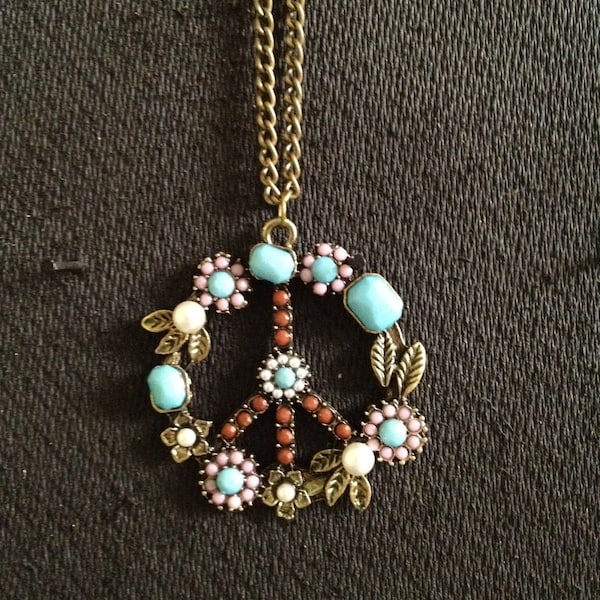 Hippie Peace Sign Necklace