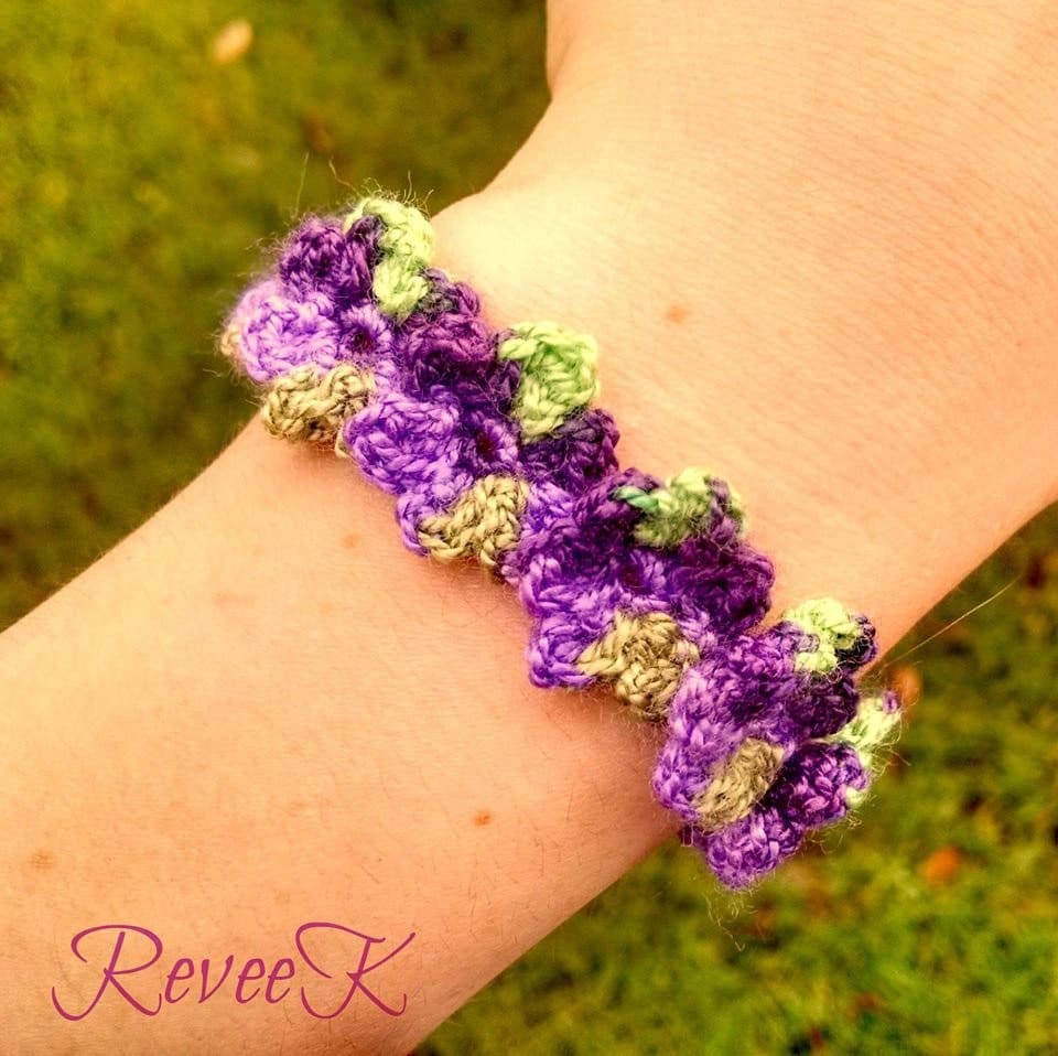 Crochet Flower Bracelet Pattern , floating Flower Etsy
