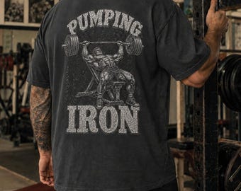 Pumping Iron Shirt, Vintage Bodybuilding Tee, Old School Weightlifting