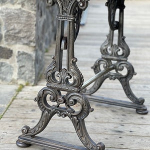 Ornate, Antique , Cast metal , Custom table( local pick up)