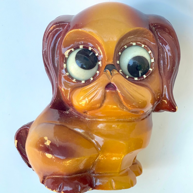 RARE Antique Oswald Rolling Eye Dog Clock, WORKS, Made in Germany Etsy